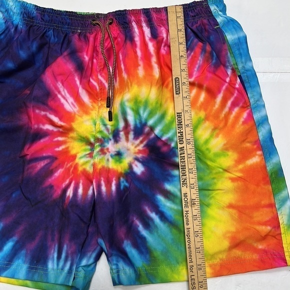 Tie-dyed bathing suit swim trunks size large by broken threads NEW - Picture 9 of 9